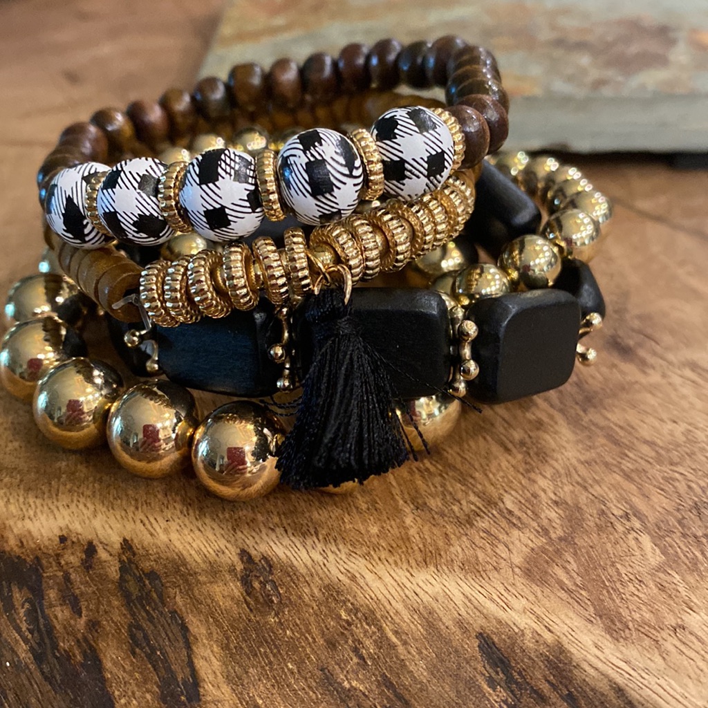 Modern Boho Chunky Check Pattern Bracelet 25$